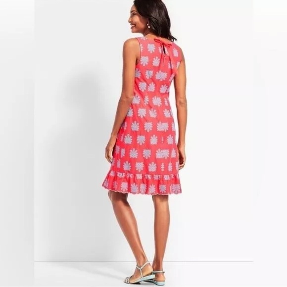 Talbots Tropical Safari Embroidered Shift Dress Size 4 $139 - Picture 4 of 6